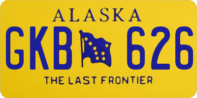 AK license plate GKB626