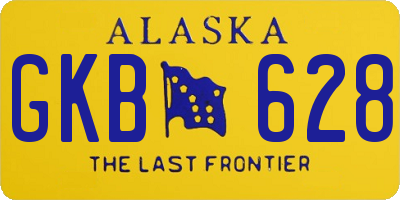 AK license plate GKB628