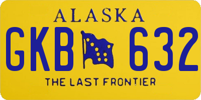 AK license plate GKB632