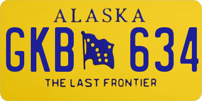 AK license plate GKB634