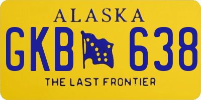 AK license plate GKB638