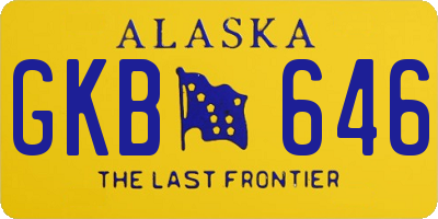 AK license plate GKB646