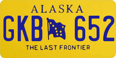 AK license plate GKB652