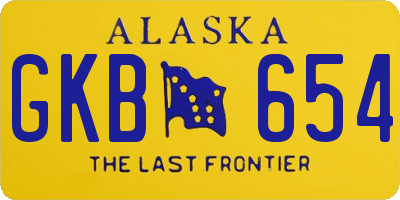 AK license plate GKB654