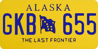 AK license plate GKB655