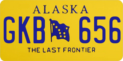 AK license plate GKB656