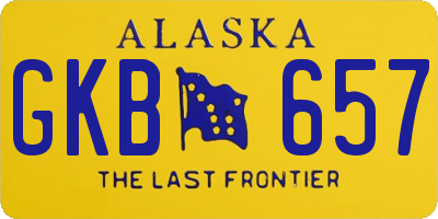 AK license plate GKB657