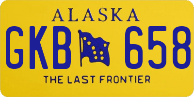 AK license plate GKB658