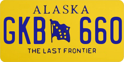 AK license plate GKB660