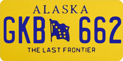 AK license plate GKB662