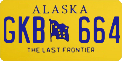 AK license plate GKB664