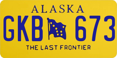 AK license plate GKB673