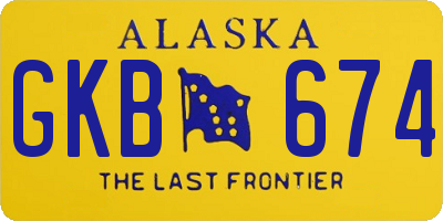 AK license plate GKB674