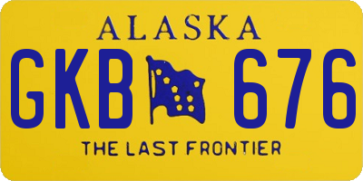 AK license plate GKB676