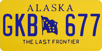 AK license plate GKB677