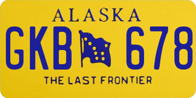 AK license plate GKB678