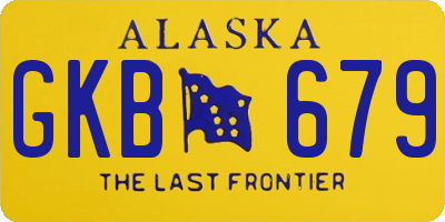 AK license plate GKB679