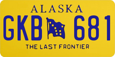 AK license plate GKB681