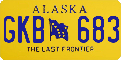 AK license plate GKB683