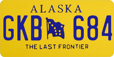 AK license plate GKB684