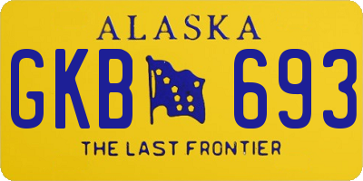 AK license plate GKB693