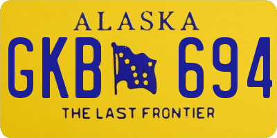 AK license plate GKB694