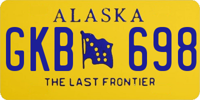 AK license plate GKB698