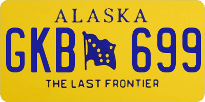 AK license plate GKB699