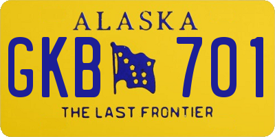 AK license plate GKB701