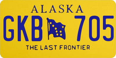AK license plate GKB705