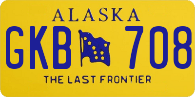 AK license plate GKB708