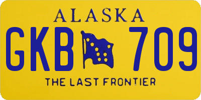 AK license plate GKB709