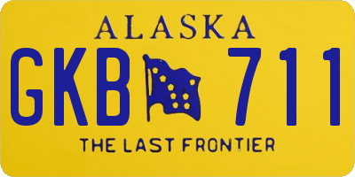 AK license plate GKB711