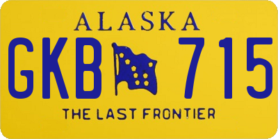 AK license plate GKB715