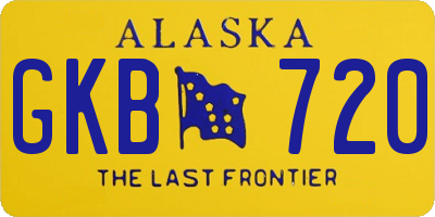 AK license plate GKB720