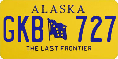 AK license plate GKB727