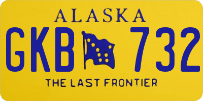 AK license plate GKB732