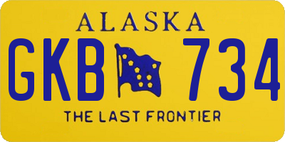 AK license plate GKB734