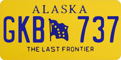 AK license plate GKB737