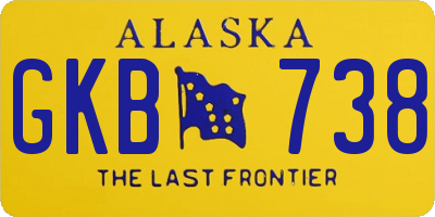 AK license plate GKB738