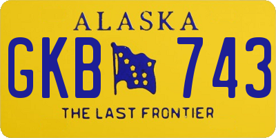 AK license plate GKB743