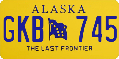 AK license plate GKB745