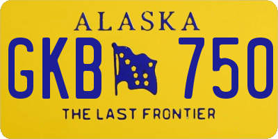 AK license plate GKB750