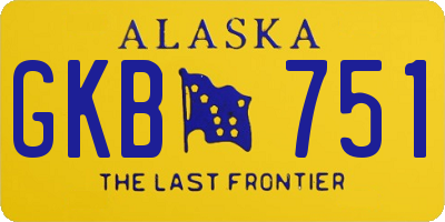 AK license plate GKB751