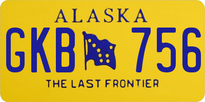 AK license plate GKB756