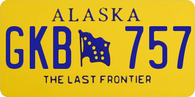 AK license plate GKB757