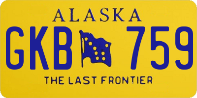 AK license plate GKB759