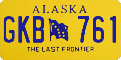 AK license plate GKB761