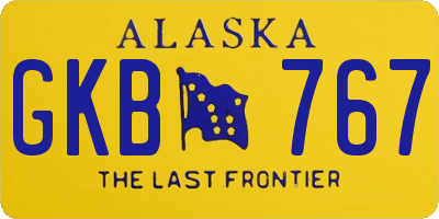 AK license plate GKB767