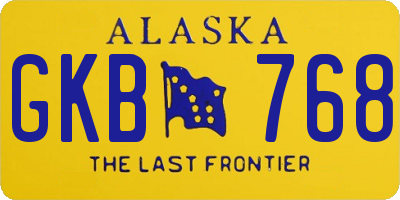 AK license plate GKB768